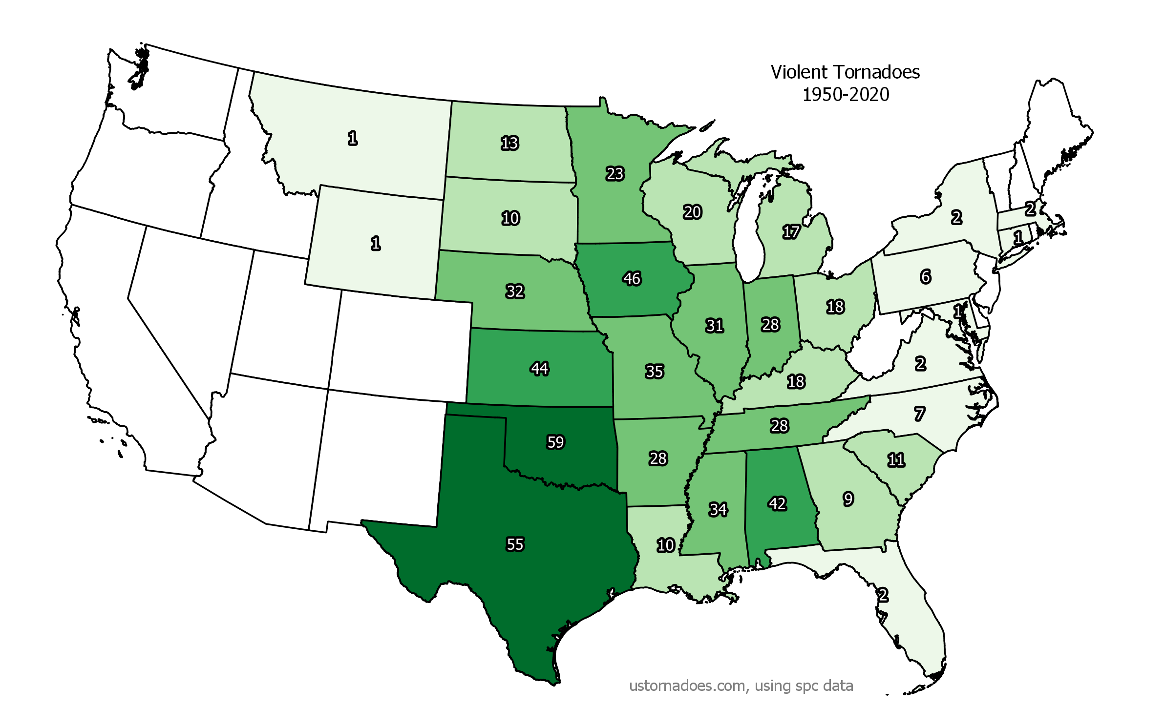 Violent Tornadoes State Ustornadoes