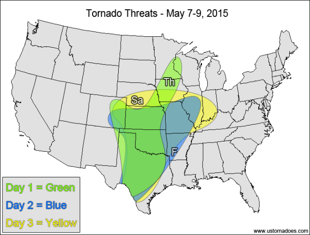 Tornado Threat Forecast: May 7-13, 2015 - ustornadoes.com