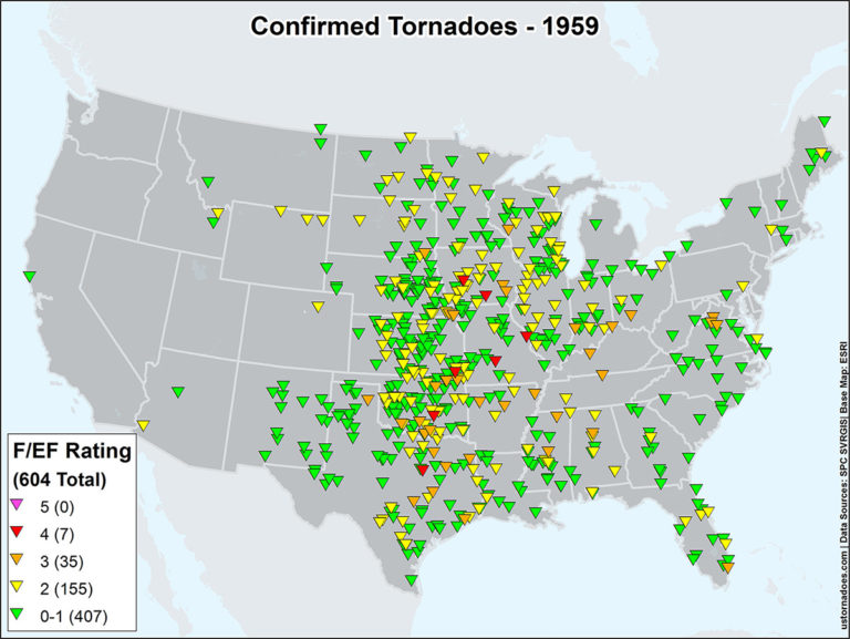 US-Tornadoes-Map1959 - Ustornadoes.com