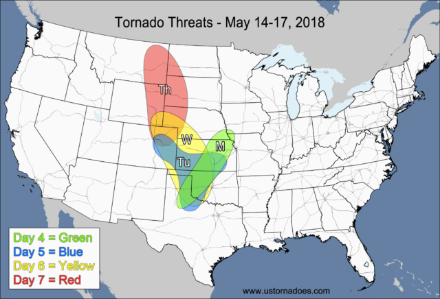 US-Tornadoes-Map1971 - U.S. Tornadoes