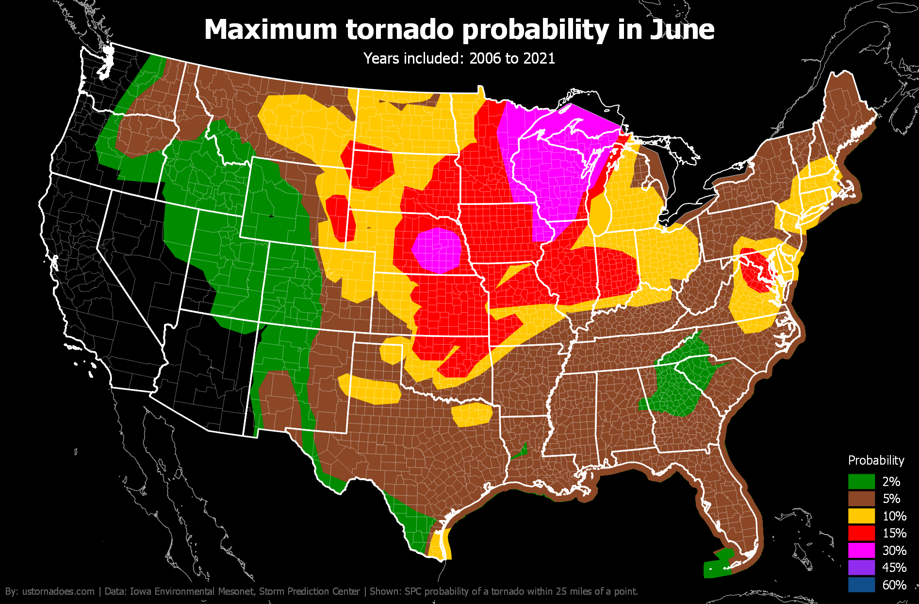 06_June_Tornado_Probability_Maximum - ustornadoes.com